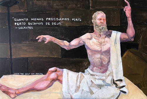 蘇格拉, 戴永寧, 60 x 90 cm, 布本壓克力, 2017